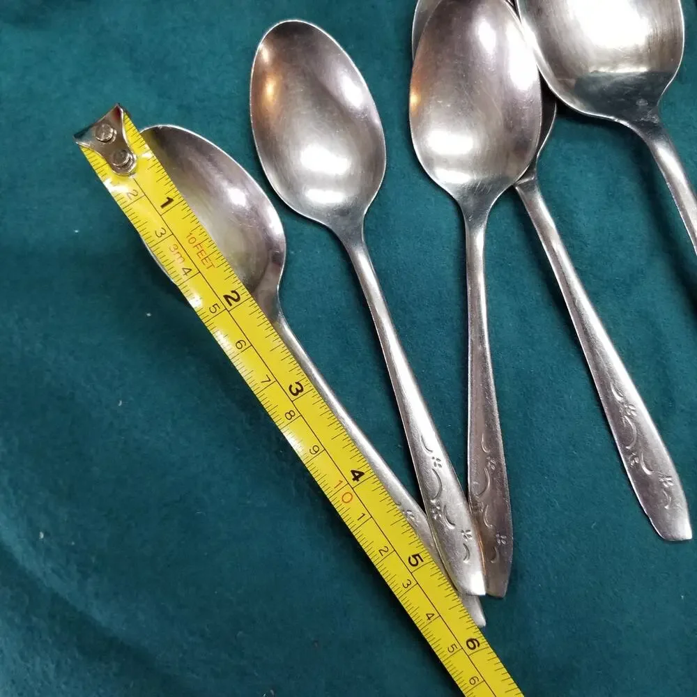 10 Silco Mardi Gras Stainless Silverware Knives Forks Spoons Fireworks VTG